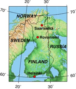 map of Finland